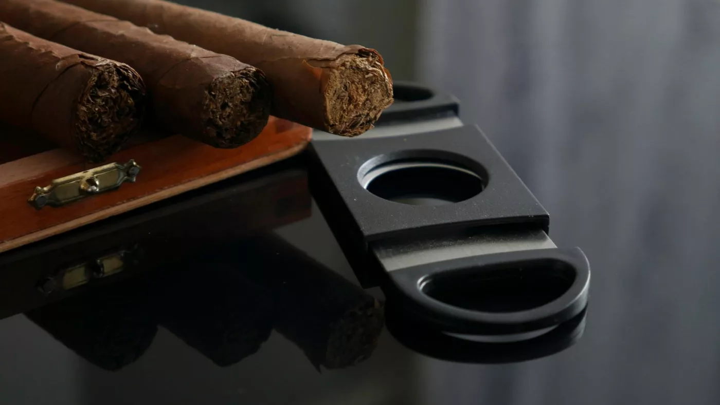 cigars with a cigar cutter